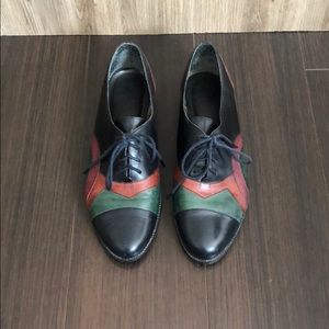 Vintage Leather Oxford Lace Up Shoes